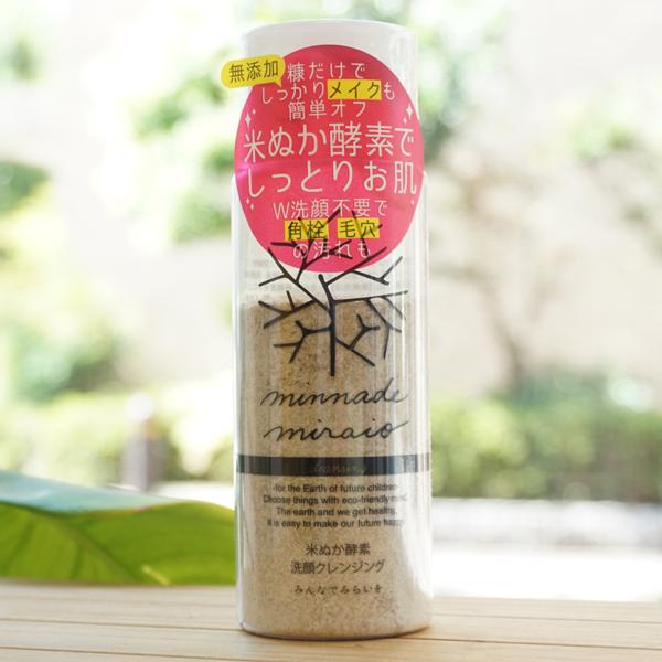 みんなでみらいを（minnade miraio） 米ぬか酵素 洗顔クレンジング 70g 
