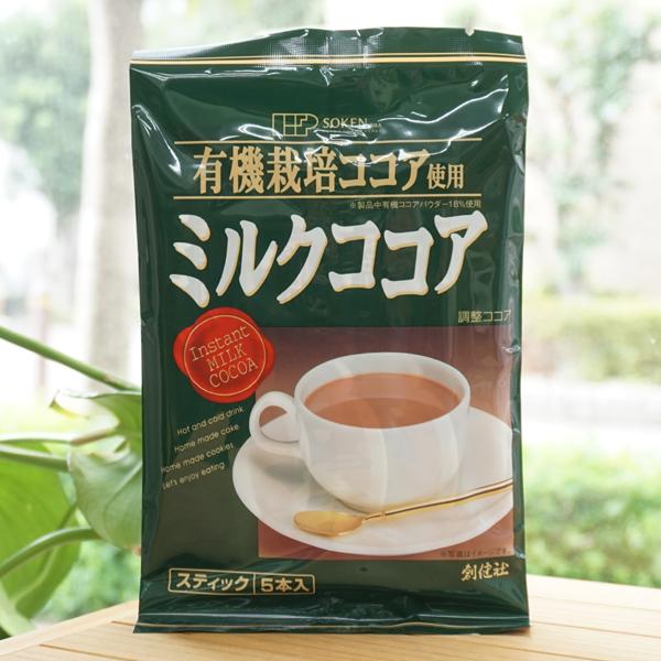 ■有機栽培されたカカオ豆１００％を原料にした風味豊かな有機ココアパウダーに、うまみを残した砂糖と天日塩で仕上げたコクのあるミルクココアです。（製品中有機ココアパウダー１８％使用。■有機栽培カカオ豆ならではの香り高いココアをお楽しみいただけま...
