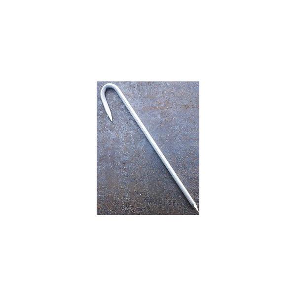 ロープ止め金具・ロープ杭　ミニ（J型）約１5ｃｍ×径約6ｍｍ【１本】在庫限り