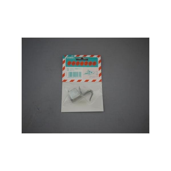 ○特長○チューブロープ専用の先端加工ができます。○用途○チューブロープの先端金具として。平ゴム用○仕様○Ａカンフック、コの字金具適用ゴムの幅：20ｍｍ○材質○　スチール○質量○　○分類○　作業用品／梱包用品／ゴムバンド