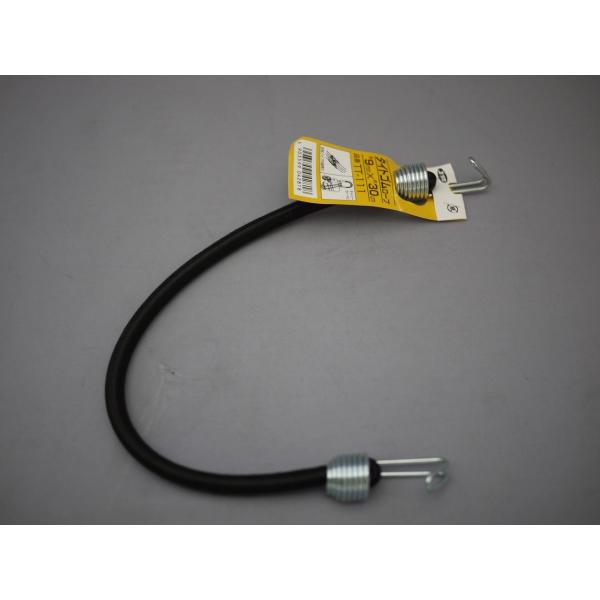 ○特長○周囲を糸で特殊織している丸ゴムで、伸縮性と強度があります。○用途○キャリーカートなどの荷物の固定用に。○仕様○０．３Ｍ９パイ○材質○　天然ゴム、ポリエステル○質量○　○分類○　作業用品／梱包用品／ゴムバンド