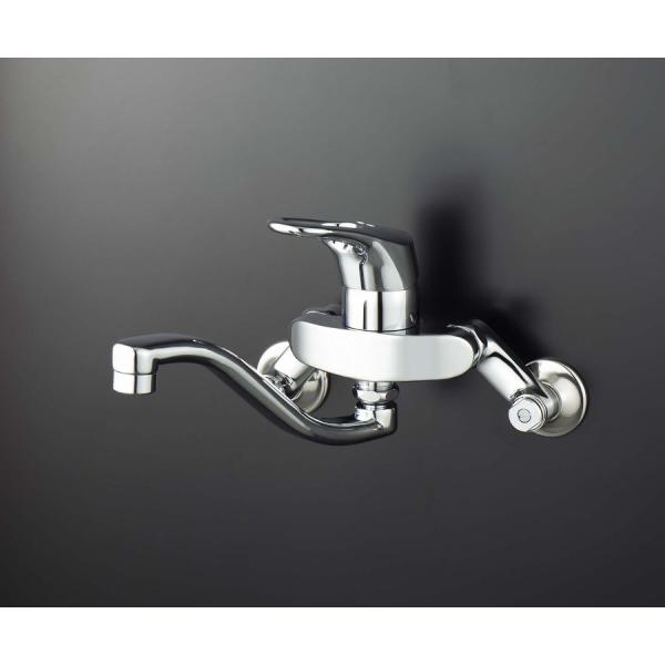KVK 壁付きシングルレバー混合栓 PT73KGH(寒) | 水道用品 水栓 水栓