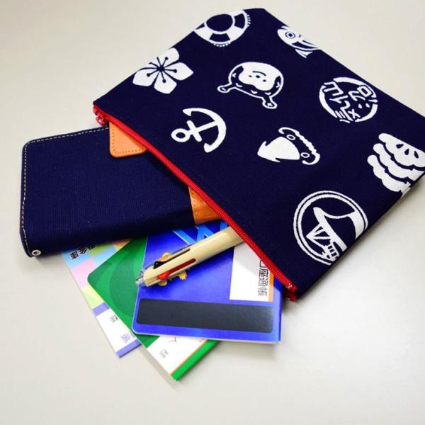 気仙沼 帆布 キャラクターポーチ 小紋 と名刺入れ 和柄紺 セット ホヤぼーや ふかひれちゃん Ganbaare ガンバーレ Buyee Buyee 日本の通販商品 オークションの代理入札 代理購入