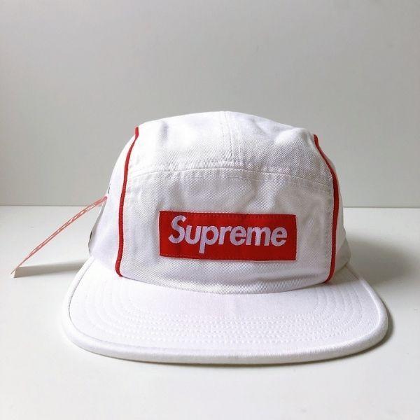 在庫確保！！【Supreme】18AW Piping Camp Cap キャップ 帽子 ホワイト 