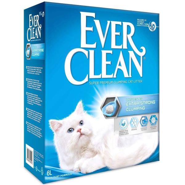 アウトレット品 エバークリーン 猫用トイレ砂 猫砂 エバークリーン 小粒 無香 芳香 6kg 鉱物系 ベントナイト トイレ 固まる EVERCLEAN