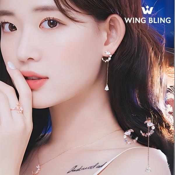 WINGBLING 韓国アクセ 月の女神ルナ ピアス