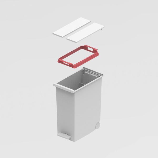 [専用出品]kentakouki KEYUCA（ケユカ） ゴミ箱用パーツ｜KEYUCA両開きダストボックス L（27L