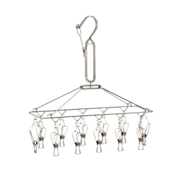 絡まりにくさを考えたKEYUCAオリジナルのステンレス製ピンチハンガーシリーズです。しっかりとしたハンドルとフック、脱落防止のロック部品を装備し、ピンチの交換も簡単にすることができます。ピンチのツマミ部分につけられたピンチを吊り下げる部品が...