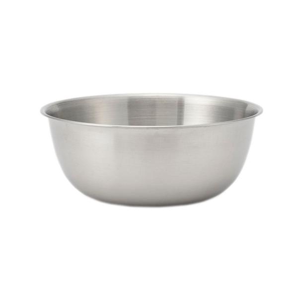 錆びにくい18-8ステンレス製のボウルです。凹凸などもなく、シンプルな形状と底面の丸い形状が混ぜる、こねる、などの作業にも扱いやすい形状です。細かなキズなども目立ちにくいヘアライン仕上げです。電子レンジ使用不可×食器洗い乾燥機使用可○サイズ...