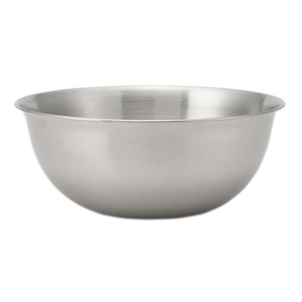 錆びにくい18-8ステンレス製のボウルです。凹凸などもなく、シンプルな形状と底面の丸い形状が混ぜる、こねる、などの作業にも扱いやすい形状です。細かなキズなども目立ちにくいヘアライン仕上げです。電子レンジ使用不可×食器洗い乾燥機使用可○サイズ...