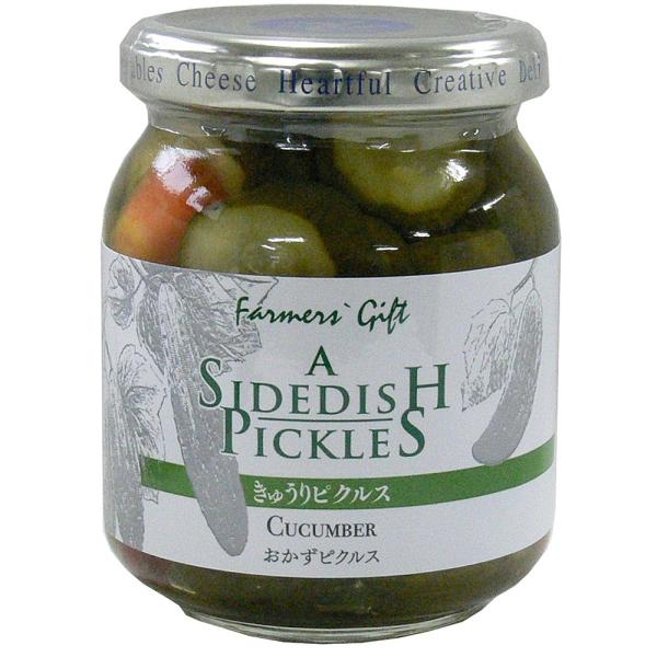 緑のきゅうり、オレンジ色のにんじん、ロリエの葉や鷹の爪‥‥。ビンごとキッチンに飾っておきたくなるようなピクルスです。酸味を抑えて、日本人好みのソフトな味に仕上げました。浅漬け感覚でお召し上がりいただけます。【内容量】230g【原材料】きゅう...