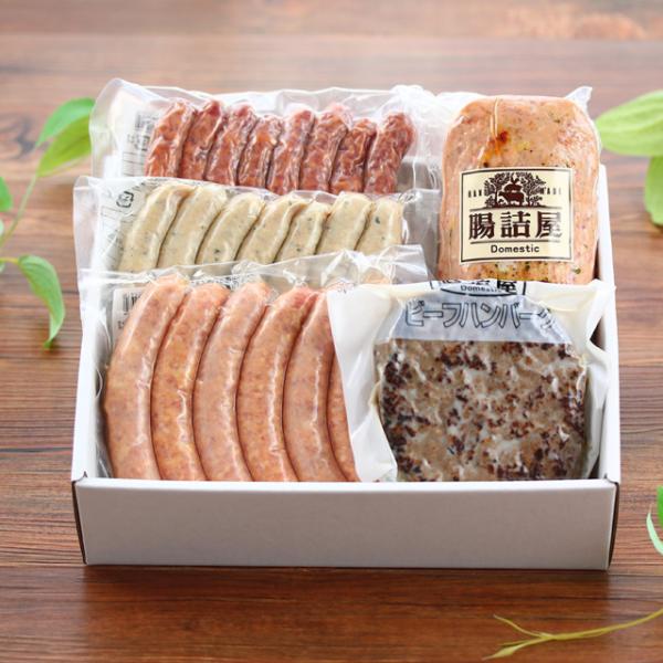 腸詰屋オリジナルギフトＢ【冷蔵品】ぐんらく【内容量】6本入ウインナー×2ミニサラミ150?×1ハンバーグ×1ピッツァケーゼ×1化粧箱入※要冷蔵品となりますので、クール便でお届けします。※こちらのギフトセットの賞味期限は2週間を目安にしていた...