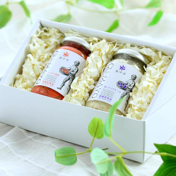 具マヨの中でも人気の「メンタイ高菜」と「青しそツナチーズ」をセットにしました。マヨラーへのプレゼントに最適です。ご贈答用化粧箱入ギフト包装無料にて承ります。お熨斗がけをご希望のお客様は、プルダウンメニューよりお熨斗種類・表書きをお選びくださ...