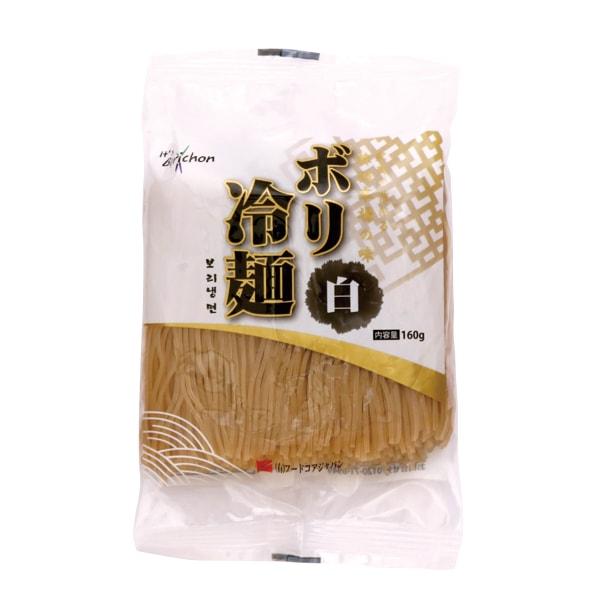 商品名 【ボリ村】 麦冷麺原材料名 小麦粉、タピオカ澱粉、大麦粉、食塩、酒精(原材料の一部に小麦を含む)・添加物：クエン酸、pH調整剤、ソルビトール内容量 160g調理方法 1.お湯500ccを沸騰させ麺を入れてほぐしながら30〜40秒ほど...