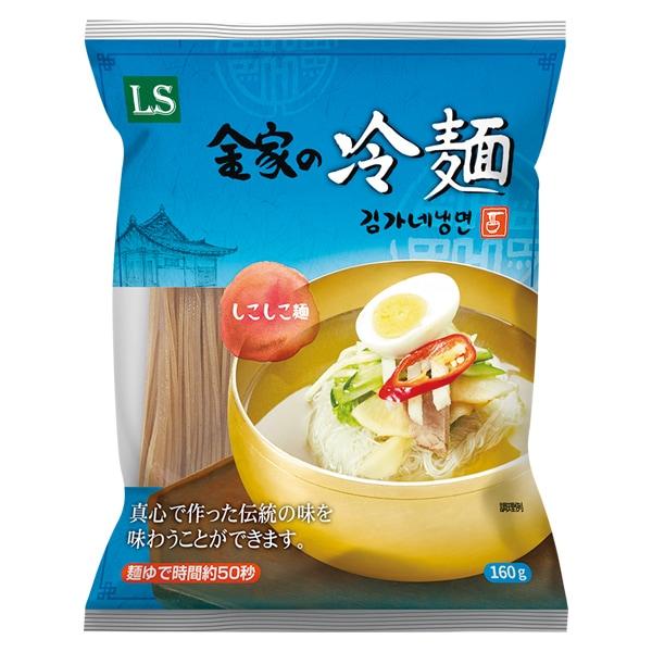 製品名 【金家】冷麺原材料名 小麦粉、小麦でん粉、さつま芋でん粉、そば粉、食塩、酒精内容量 1人前（160g）栄養成分 たんぱく質　　：4.5g脂質　　　　　：0.04g炭水化物　　　：58.4gナトリウム　　：0.2g原産国 韓国保存方法...