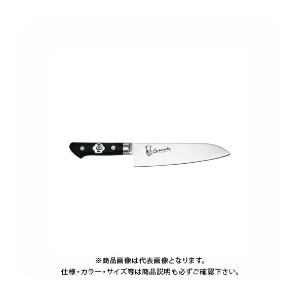 KC-735 関兼常 グランシェ モリブデン鋼 三徳型 黒合板柄 180mm