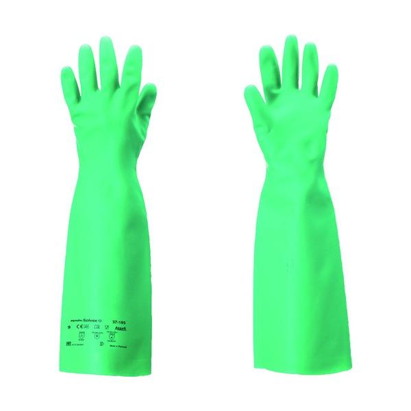 アンセル 耐溶剤作業手袋 アルファテック ソルベックス厚手ロング 37-185 XLサイズ 37-185-10