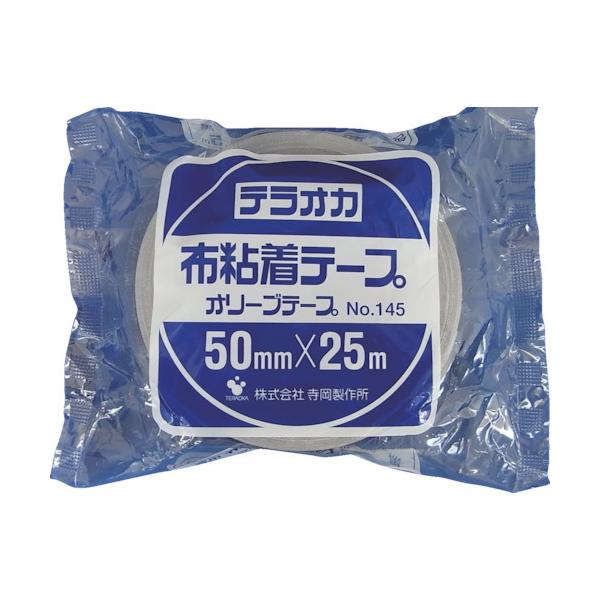 TERAOKA カラーオリーブテープ NO.145 黒 50mmX25M 145 BK-50X25