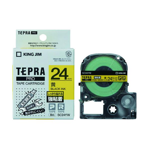 KING JIM �y�����z�u�e�v���vPRO�e�[�v 24mm ���S�����x�� �����x��/������ ����8m SC24YW