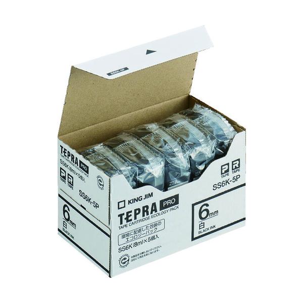 KING JIM �y�����z�u�e�v���vPRO�e�[�v 6mm �G�R�p�b�N(5����)/�����x��/������ ����8m SS6K-5P