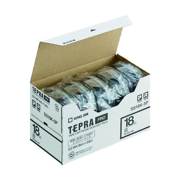 KING JIM �y�����z�u�e�v���vPRO�e�[�v 18mm �G�R�p�b�N(5����)/�����x��/������ ����8m SS18K-5P