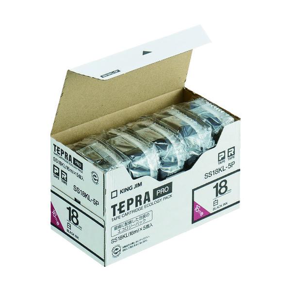 KING JIM �y�����z�u�e�v���vPRO�e�[�v 18mm �G�R�p�b�N(5����)/�����x��/������ �����O�e�[�v ����8m SS18KL-5P