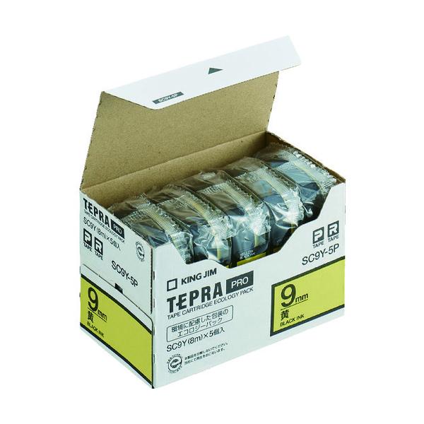 KING JIM �y�����z�u�e�v���vPRO�e�[�v 9mm �G�R�p�b�N(5����)/�����x��/������ ����8m SC9Y-5P