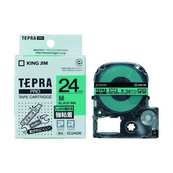 KING JIM �y�����z�u�e�v���vPRO�e�[�v 24mm ���S�����x�� �΃��x��/������ ����8m SC24GW
