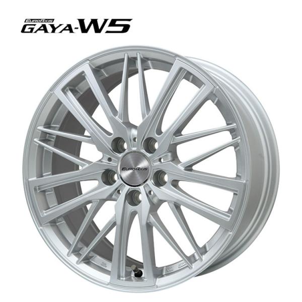 18インチ 5H108 7.5J 7.5J+49 5穴 ホイール 【1本単品 新品】 シルバー GAYA-W5 送料無料 ユーロアクシス