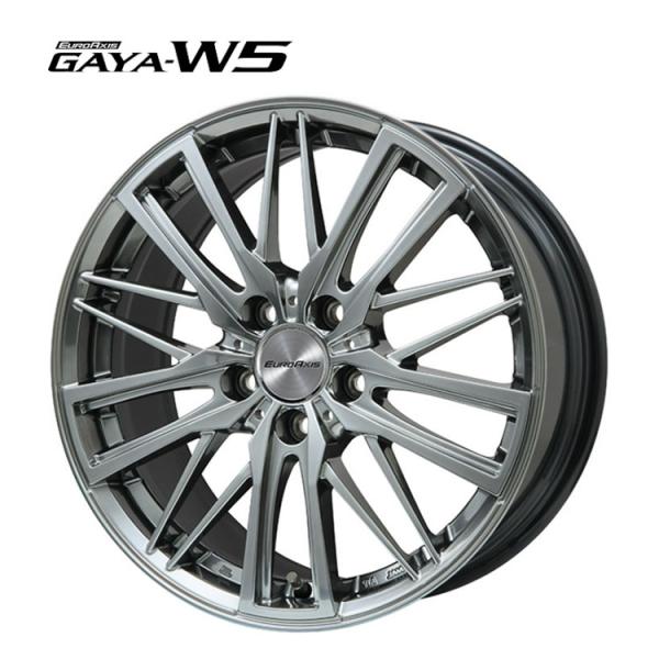 18インチ 5H108 7.5J 7.5J+49 5穴 ホイール 【1本単品 新品】 クロームハイパーシルバー GAYA-W5 送料無料 ユーロアクシス