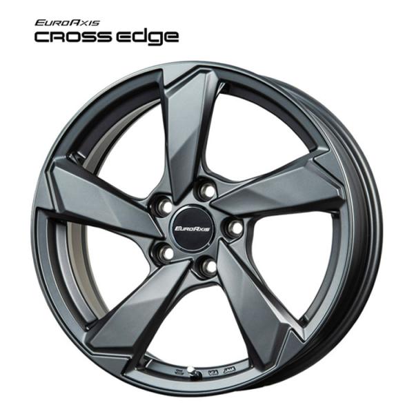 18インチ 5H112 7.5J 7.5J+51 5穴 ホイール 【1本単品 新品】 マットチタニウム CROSS Edge 送料無料 ユーロアクシス