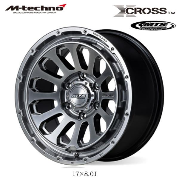 ハイエース　オープンカントリー　 CROSS TW 8J 17インチ 17インチ 6H139.7 8J 8J+20 6穴 ホイール 【2本セット 新品】 M.T.S.
