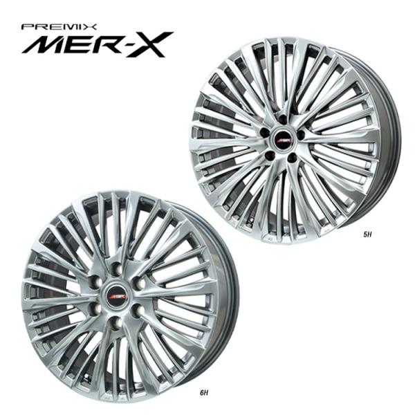 20インチ 5H114.3 8.5J 8.5J+52 5穴 ホイール 【2本セット 新品】  MER-X 送料無料 プレミックス