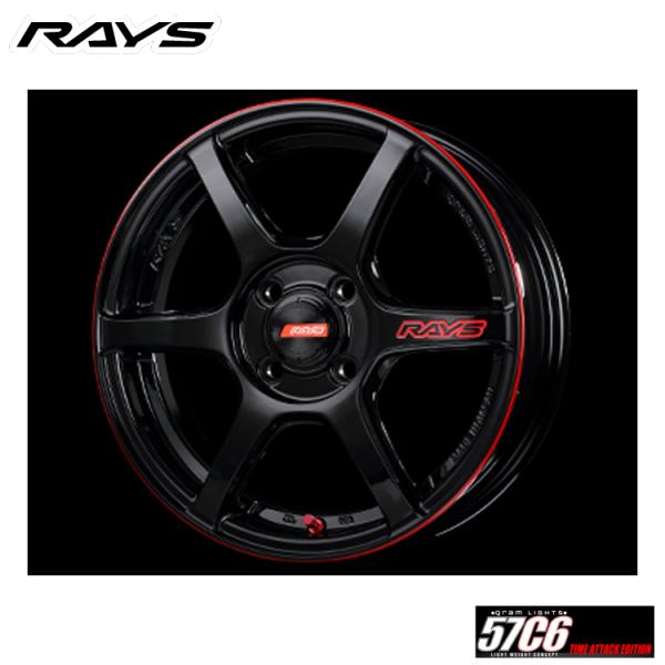 RAYS 送料無料 レイズ gramLIGHTS 57C6 TIME ATTACK EDITION (BLJ) 5.5 