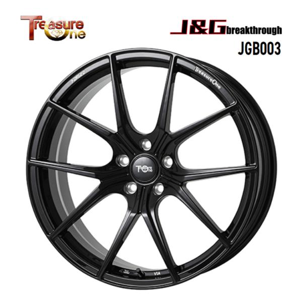 19インチ 5H112 9J 9J+35 5穴 ホイール 【1本単品 新品】 ブラック J&amp;G breakthrough JGB003 送料無料