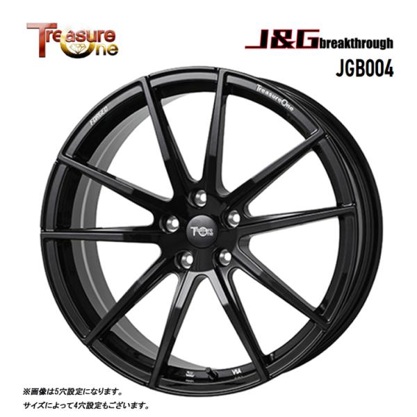 19インチ 5H112 9J 9J+35 5穴 ホイール 【1本単品 新品】 ブラック J&amp;G breakthrough JGB004 送料無料