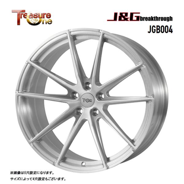 19インチ 5H112 9J 9J+35 5穴 ホイール 【1本単品 新品】 ブラッシュド J&amp;G breakthrough JGB004 送料