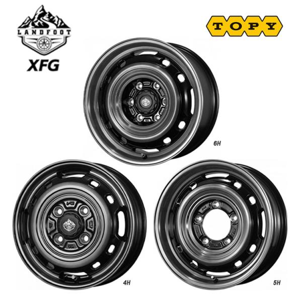 送料無料 トピー LANDFOOT XFG 5J-14 +50 5H-114.3 (14インチ 送料無料 トピー LANDFOOT XFG 5J-14 +50 5H-114.3 (14インチ