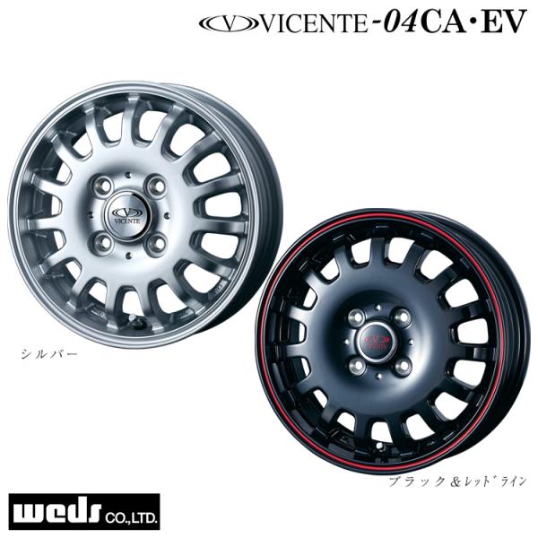 送料無料 ウェッズ VICENTE-04 CA スズキキャリィ（DA16T）用 3.5J-12 