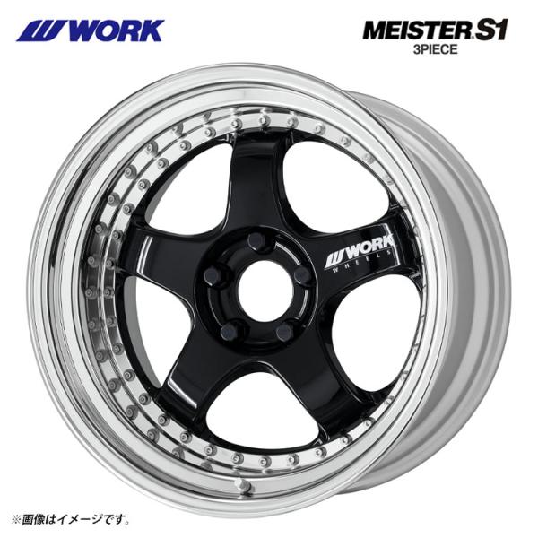 18インチ 5H114.3 8.5J 8.5J+50 5穴 ホイール 【1本単品 新品】 ブラック MEISTER S1 3PIECE BIG CALIPER 