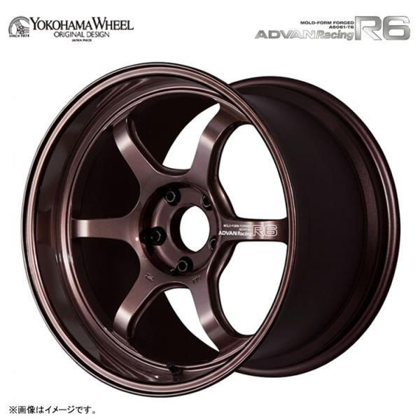 18インチ 5H114.3 8.5J 8.5J+50 5穴 ホイール 【1本単品 新品】 レーシングコッパーブロンズ（RCB） ADVAN Racing R6
