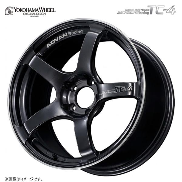 17インチ 4H100 6.5J 6.5J+40 4穴 ホイール 【1本単品 新品】 レーシングガンメタリック＆リング(GMR) ADVAN Racing TC