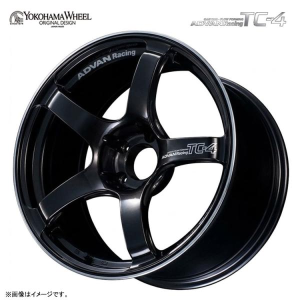 17インチ 4H100 6.5J 6.5J+40 4穴 ホイール 【1本単品 新品】 ブラックガンメタリック＆リング（BGR） ADVAN Racing TC-