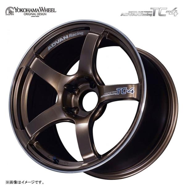 17インチ 4H100 6.5J 6.5J+40 4穴 ホイール 【1本単品 新品】 アンバーブロンズメタリック（UBR） ADVAN Racing TC-4