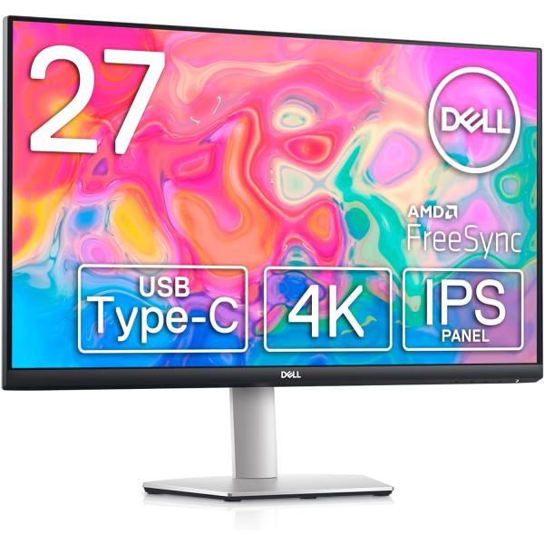 Dell S2722QC 27インチ 4K モニター (IPS非光沢/USB Type-C・HDMIx2