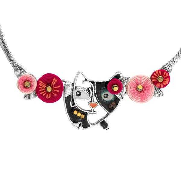 TARATATA タラタタ◇Chat-va bien ネックレス◇桜と猫のモチーフ