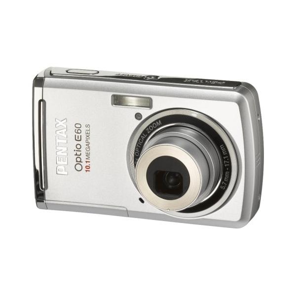 PENTAX デジタルカメラ Optio (オプティオ) E60 シルバー 1010万画素 光学3倍ズーム OPTIOE60S