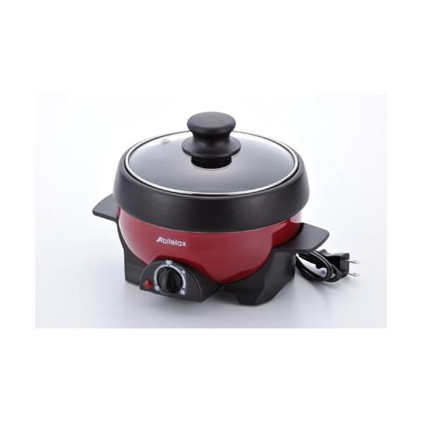 Abitelax Electric Miniplate Grill Pot Red / Black APN-16G-R [並行輸入品]