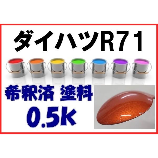 ダイハツR71 塗料 希釈済 トニコオレンジ コペン R71 0.5k : KH企画