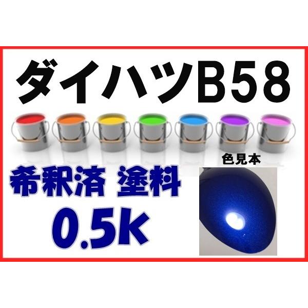 ダイハツB58 塗料 ブルーマイカM ビーゴ ハイゼット アトレー 希釈済